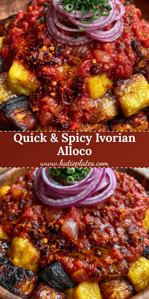 A rustic wooden bowl filled with golden-fried Alloco plantains and spicy tomato sauce. (Ivorian recipes)