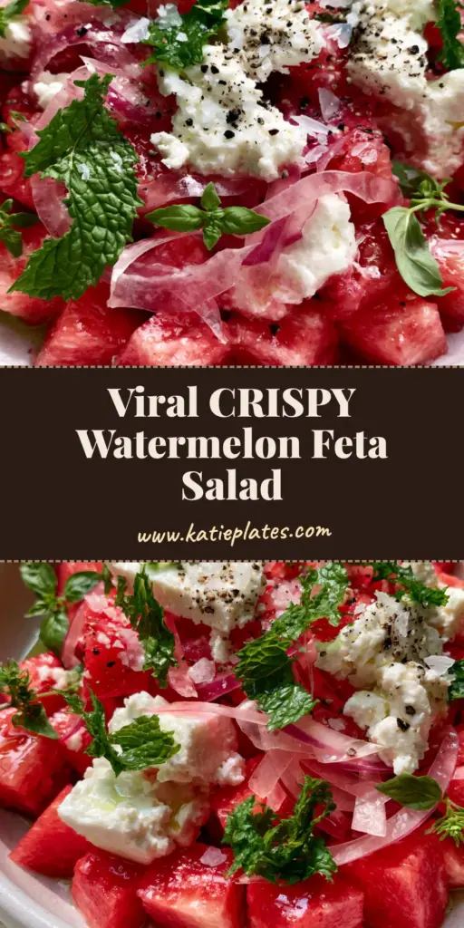 Watermelon Recipes: The Ultimate Chilled Watermelon Feta Salad with Fresh Herbs 4 A top-down macro shot of a vibrant Watermelon Feta Salad with mint and lime in a white bowl. (watermelon recipes)