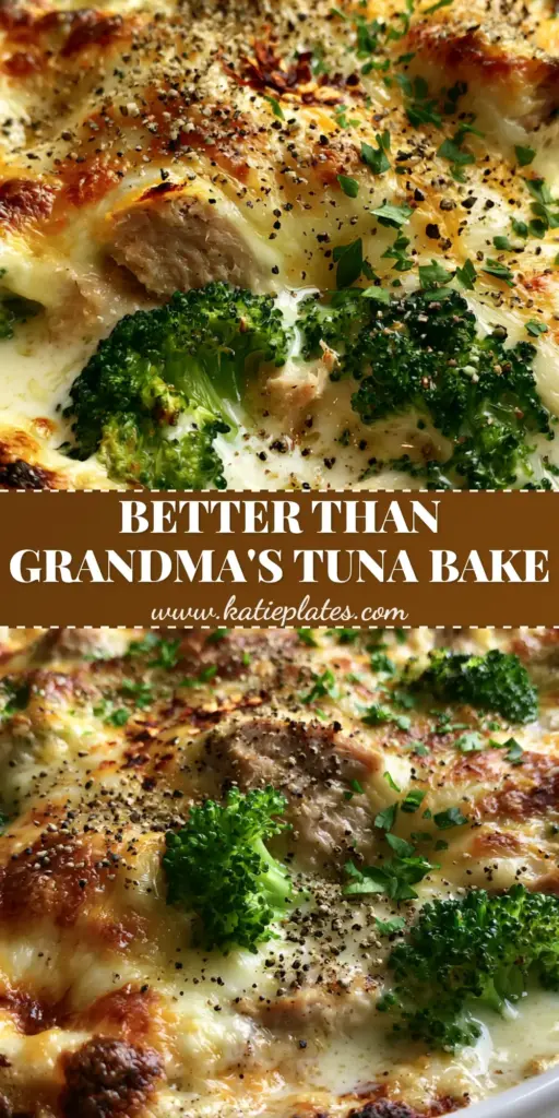 Tuna Broccoli Bake: The Ultimate Cheesy Low-Carb Comfort Casserole 3 A bubbling Tuna Broccoli Bake in a white ceramic dish with a browned sharp cheddar crust and fresh parsley garnish.
