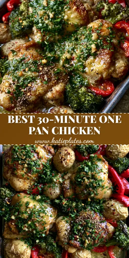 Chicken and Vegetable Recipes: The Ultimate Garlic Butter Sheet Pan Thighs 4 An overhead shot of a rustic sheet pan featuring golden-brown chicken thighs, charred broccoli, and potatoes in garlic butter. (chicken and vegetable recipes)